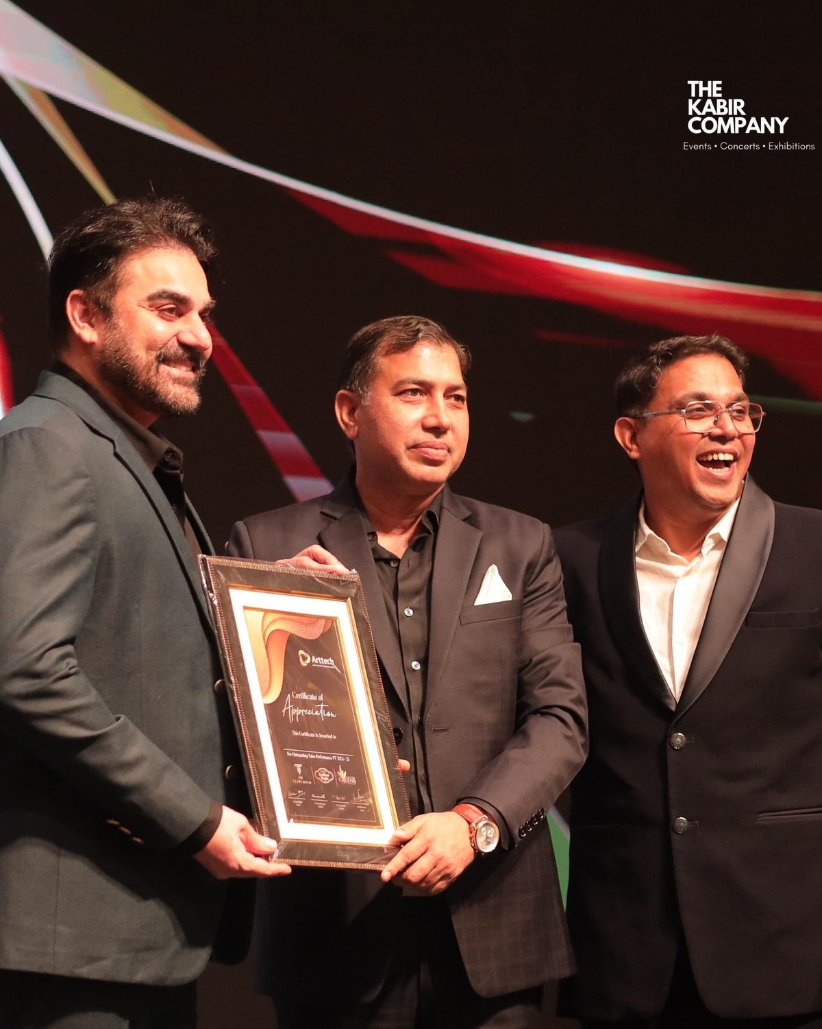 Felicitation and certificate presentation on stage at a corporate award night in Delhi NCR Felicitation and certificate presentation on stage at a corporate award night in Delhi NCR