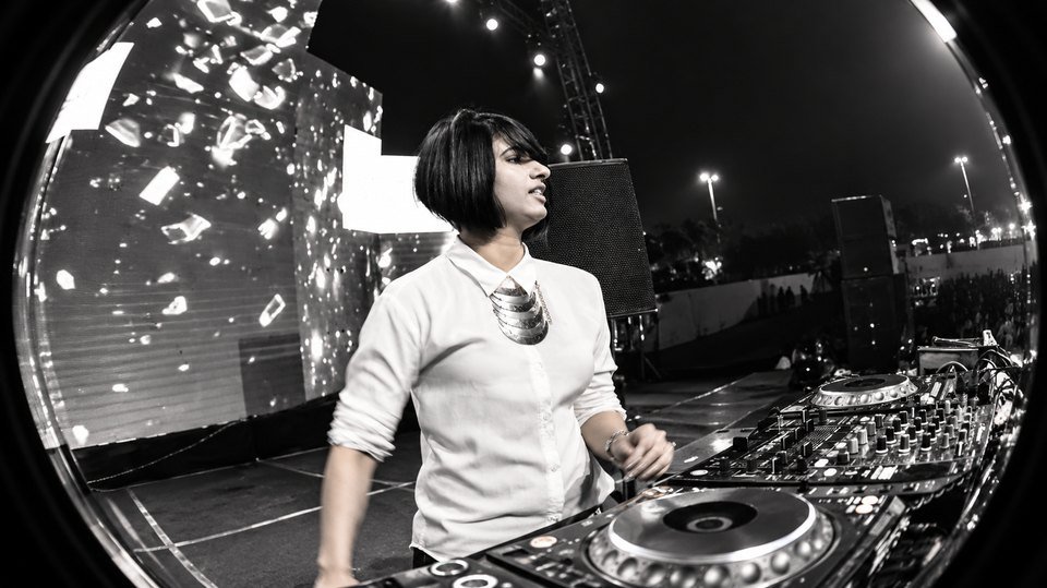 Female DJ performance in monochrome — The Kabir Company Female DJ performance in monochrome organized by The Kabir Company