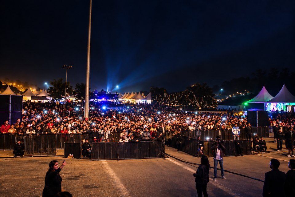 Outdoor concert audience in India — The Kabir Company Outdoor concert audience in India organized by The Kabir Company