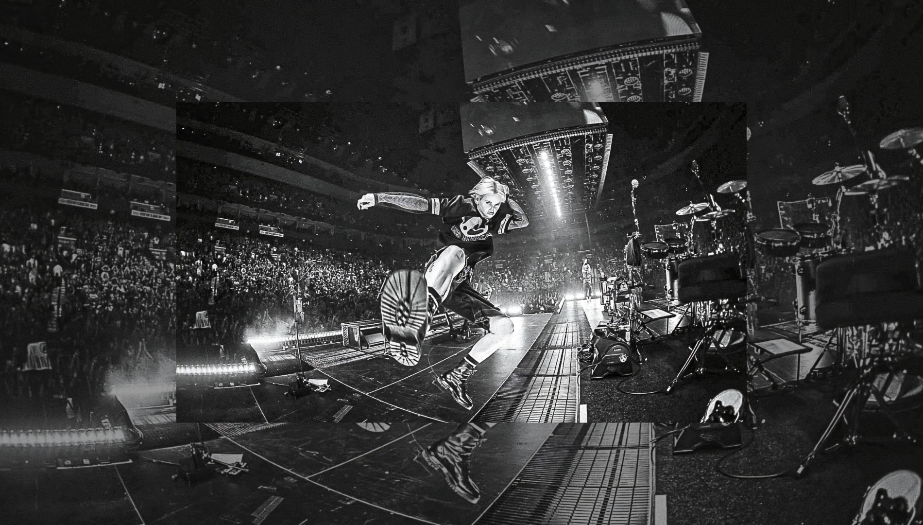 Celebrity performing on stage