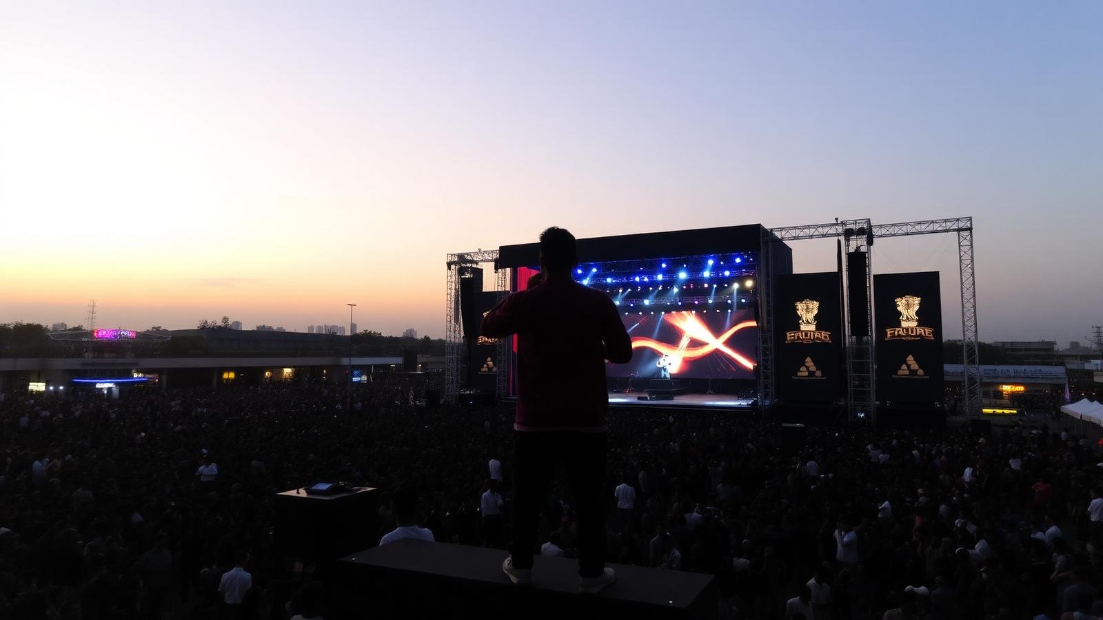 Celebrity booking in Noida — TKC Talent event stage with premium production